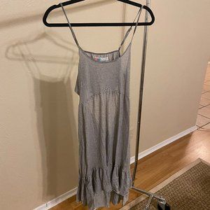 Free People Striped High Low Spaghetti Strap Dress